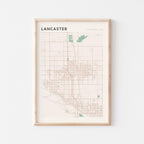 lancaster, california map poster - image 1