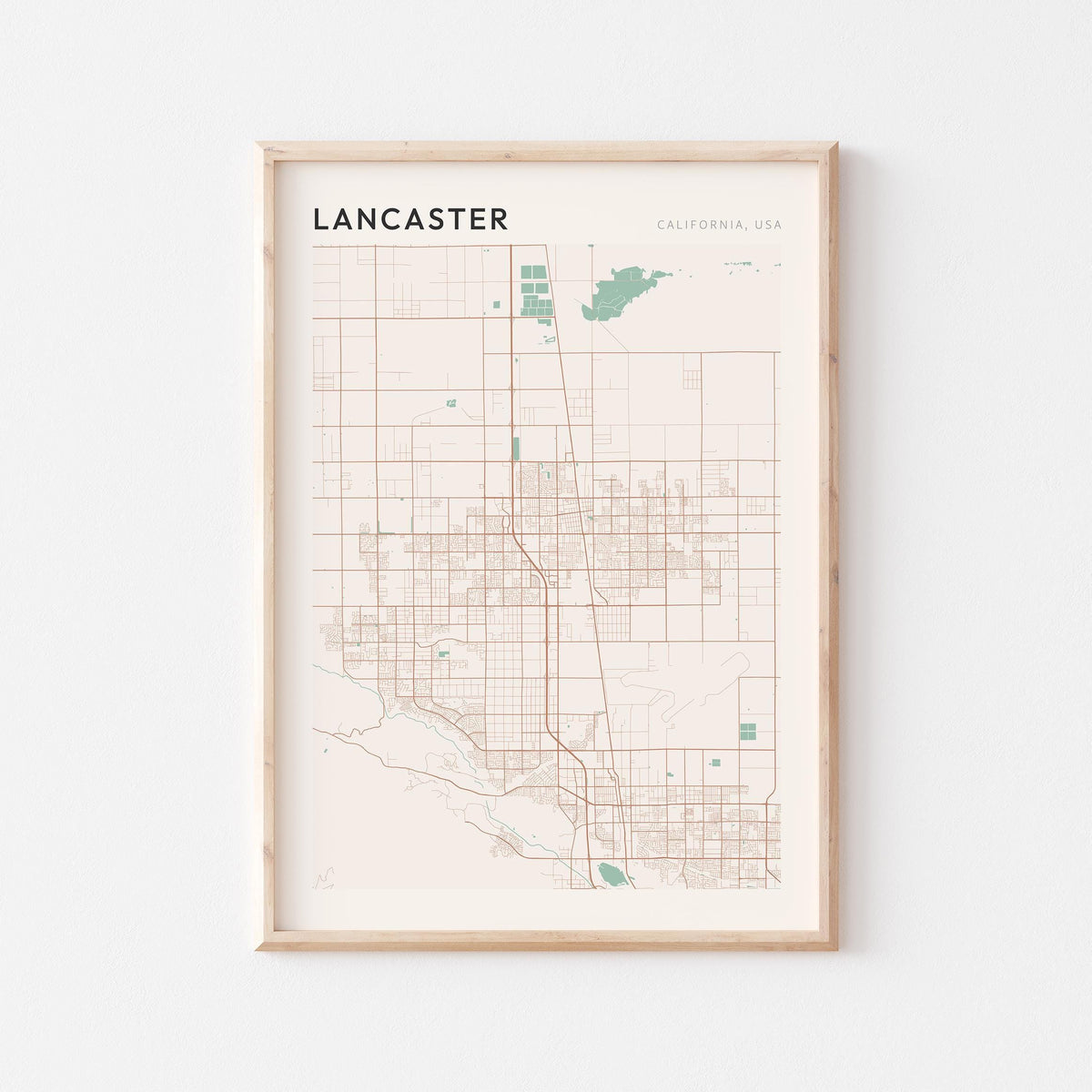 lancaster, california map poster - image 1