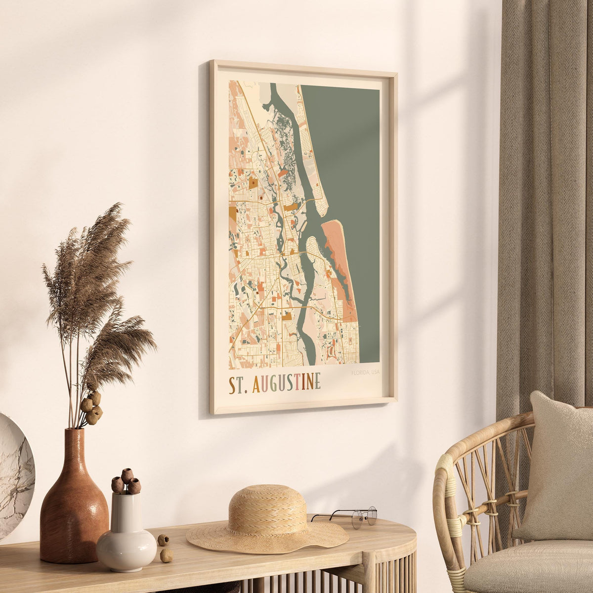 st. augustine, florida map poster - image 2