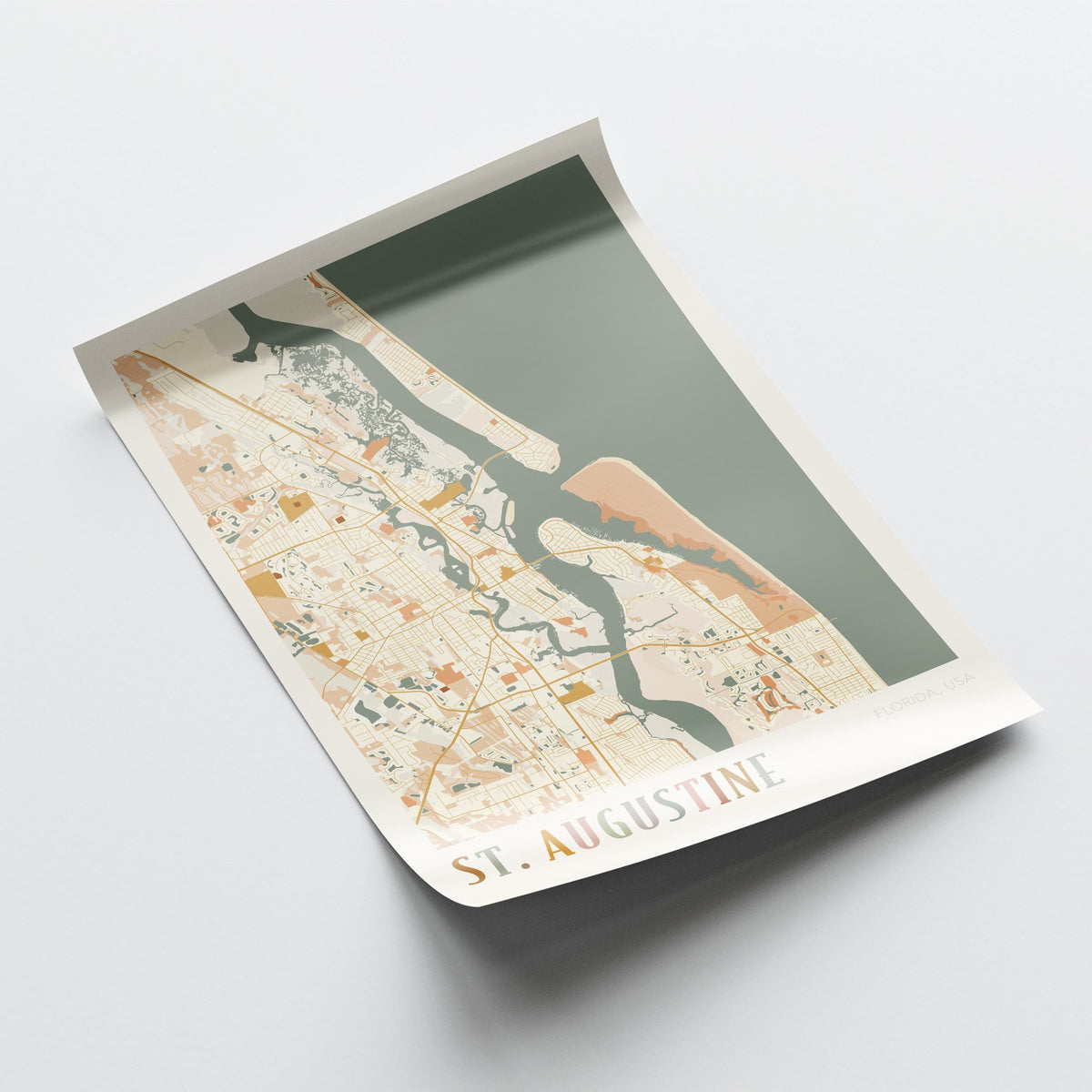 st. augustine, florida map poster - image 4
