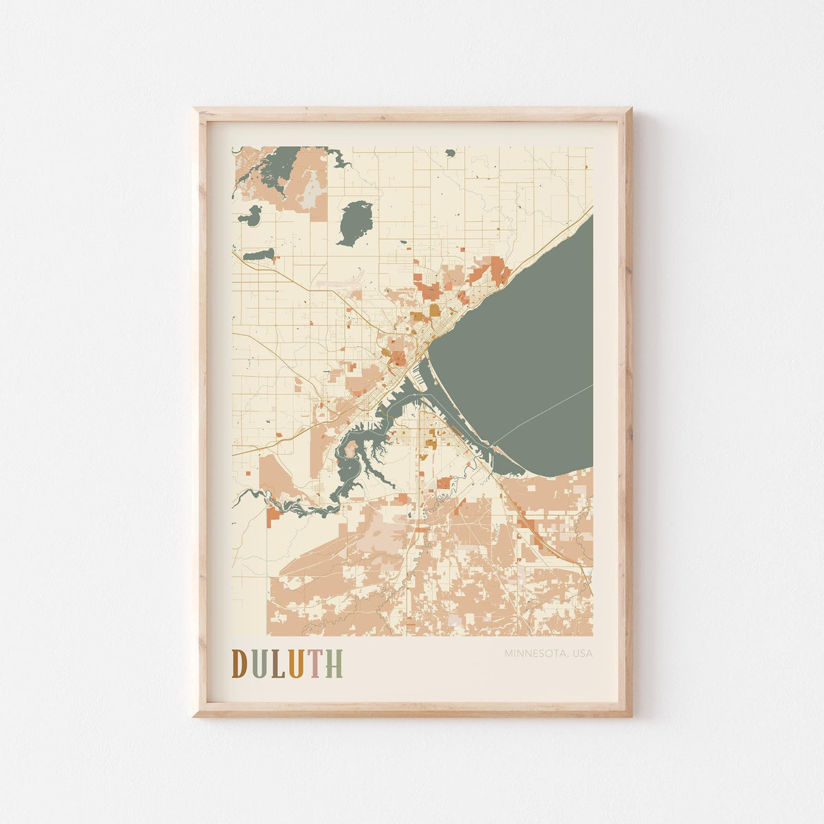 duluth, minnesota map poster - image 1