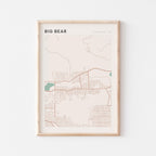 big bear, california map poster - image 1