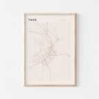 taos, new mexico map poster - image 1