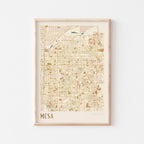 mesa, arizona map poster - image 1