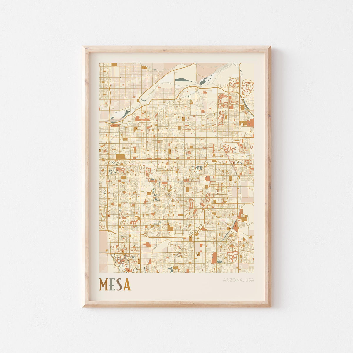 mesa, arizona map poster - image 1