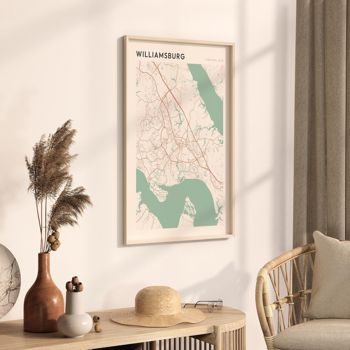 williamsburg, virginia map poster - image 2