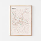 utica, new york map poster - image 1