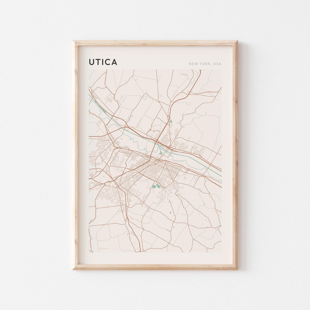 utica, new york map poster - image 1