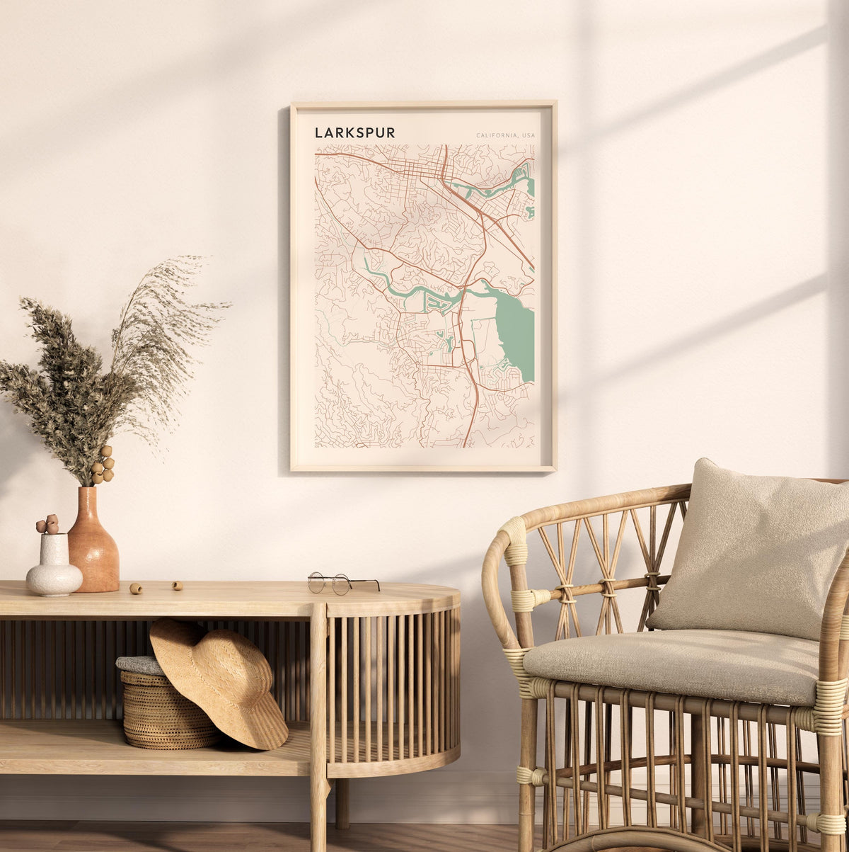 larkspur, california map poster - image 3