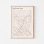 ellicott city, maryland map poster - image 1