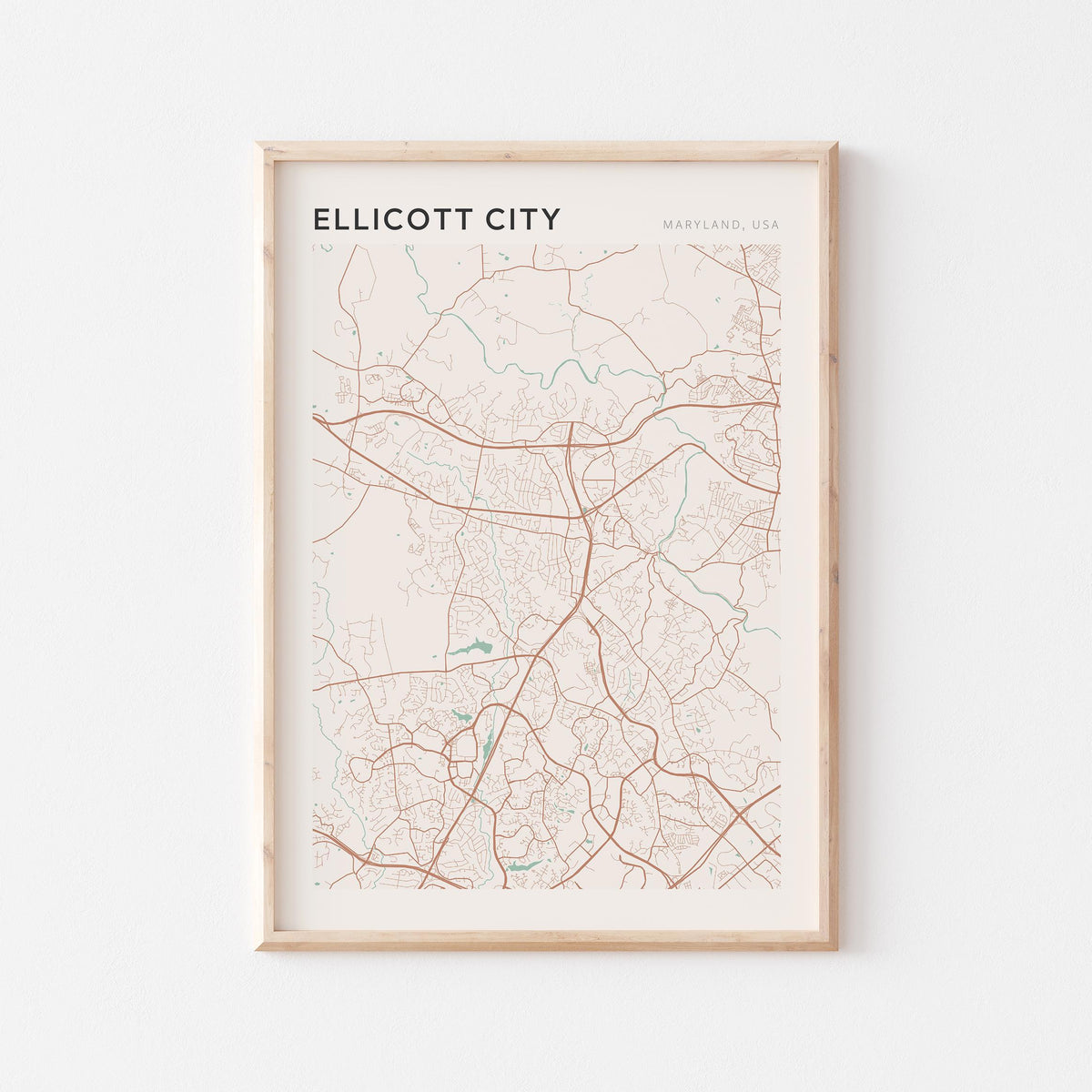 ellicott city, maryland map poster - image 1