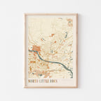 north little rock, arkansas map poster - image 1