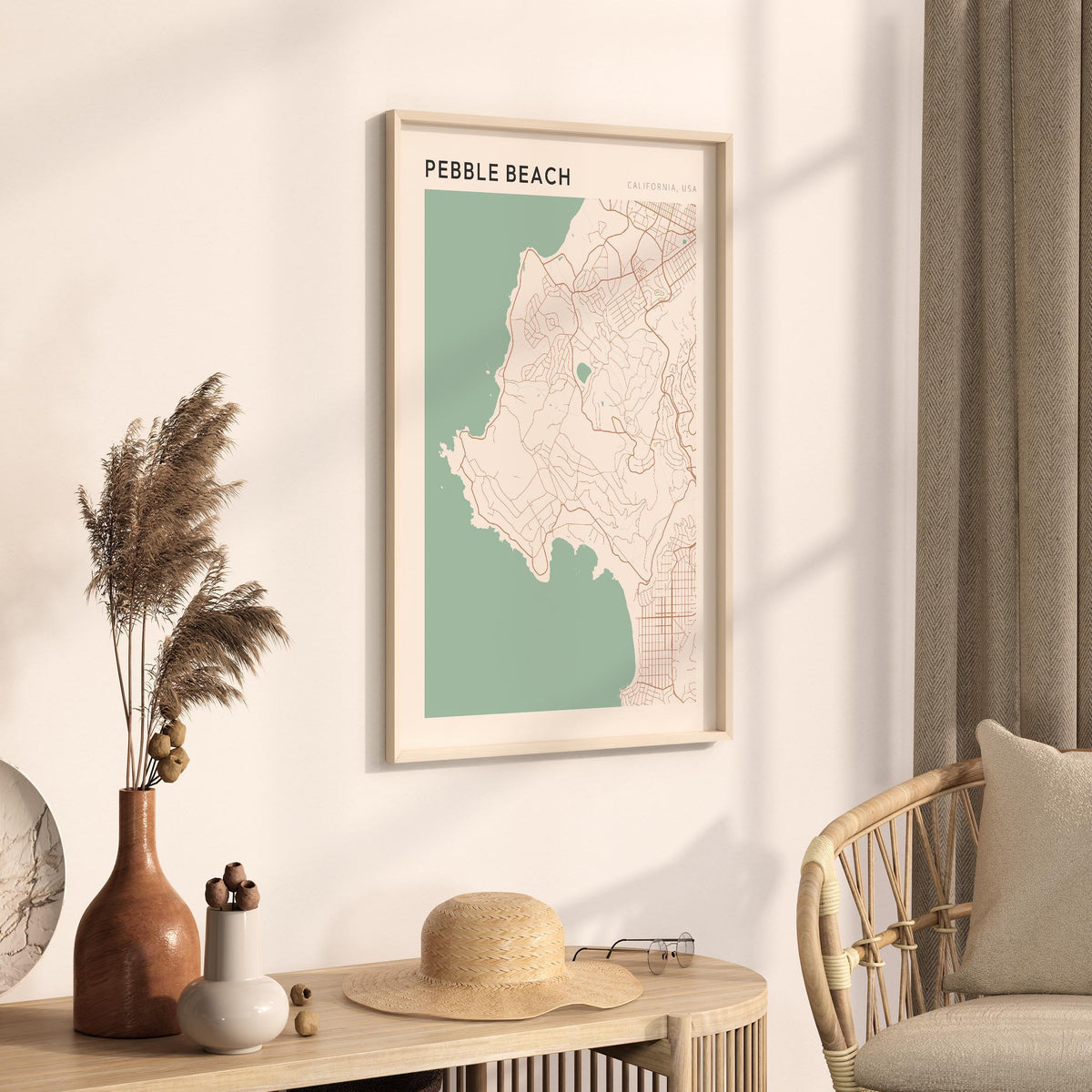 pebble beach, california map poster - image 2