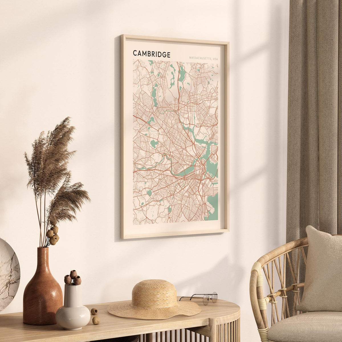 cambridge, massachusetts map poster - image 2