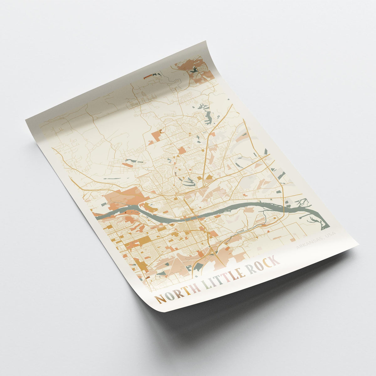 north little rock, arkansas map poster - image 4