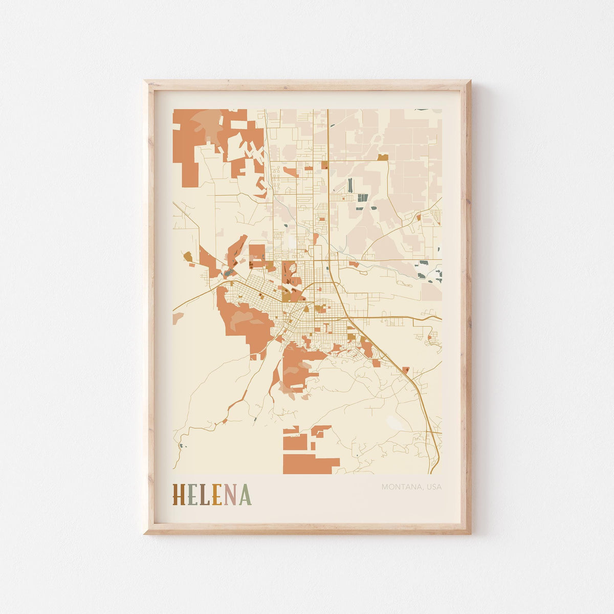 helena, montana map poster - image 1