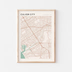culver city, california map poster - image 1