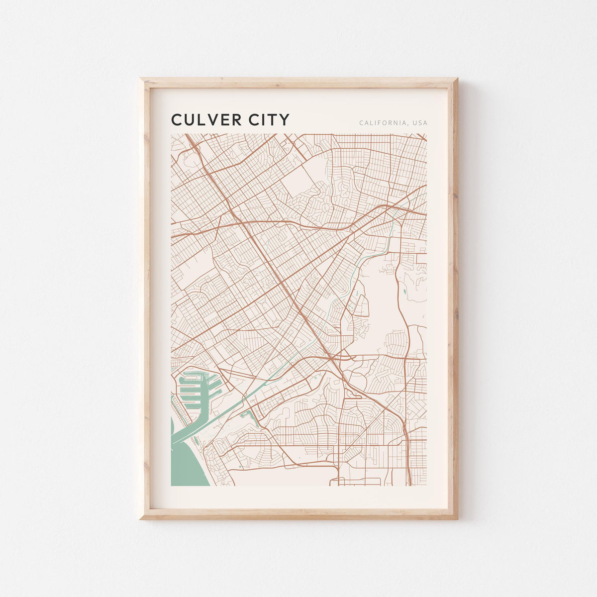 culver city, california map poster - image 1