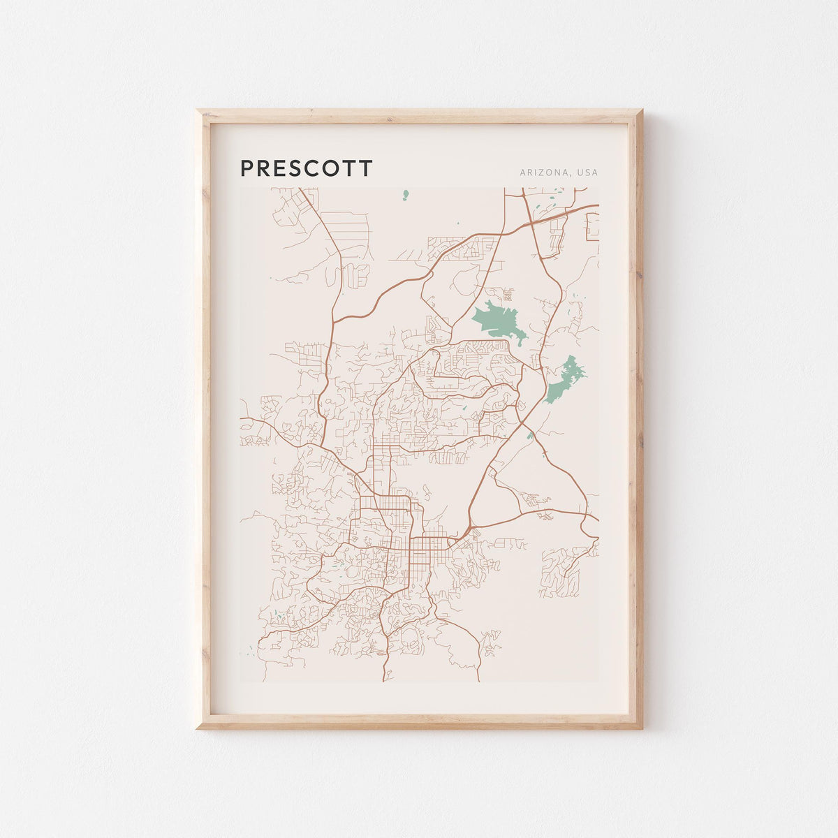 prescott, arizona map poster - image 1