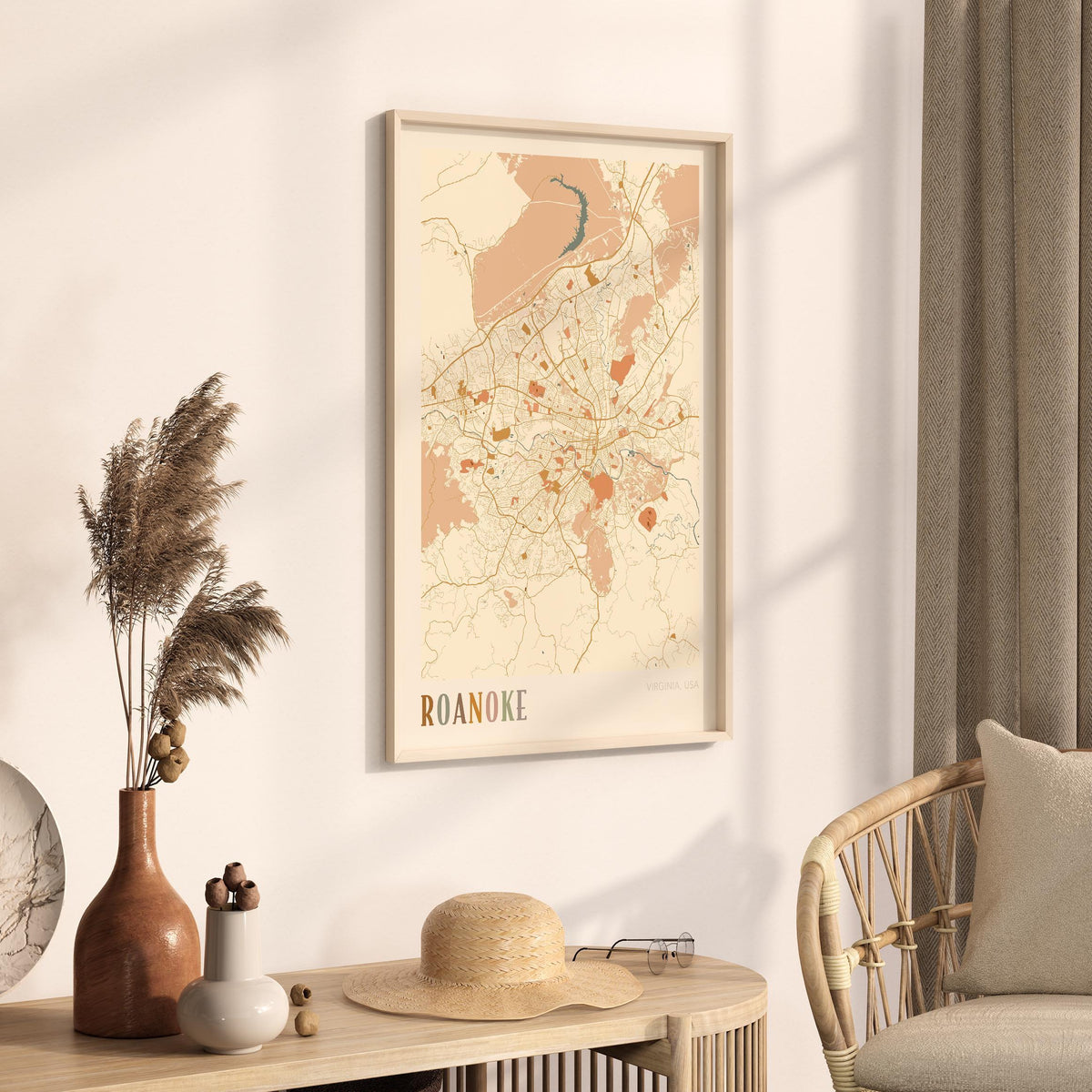 roanoke, virginia map poster - image 2