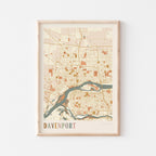 davenport, iowa map poster - image 1