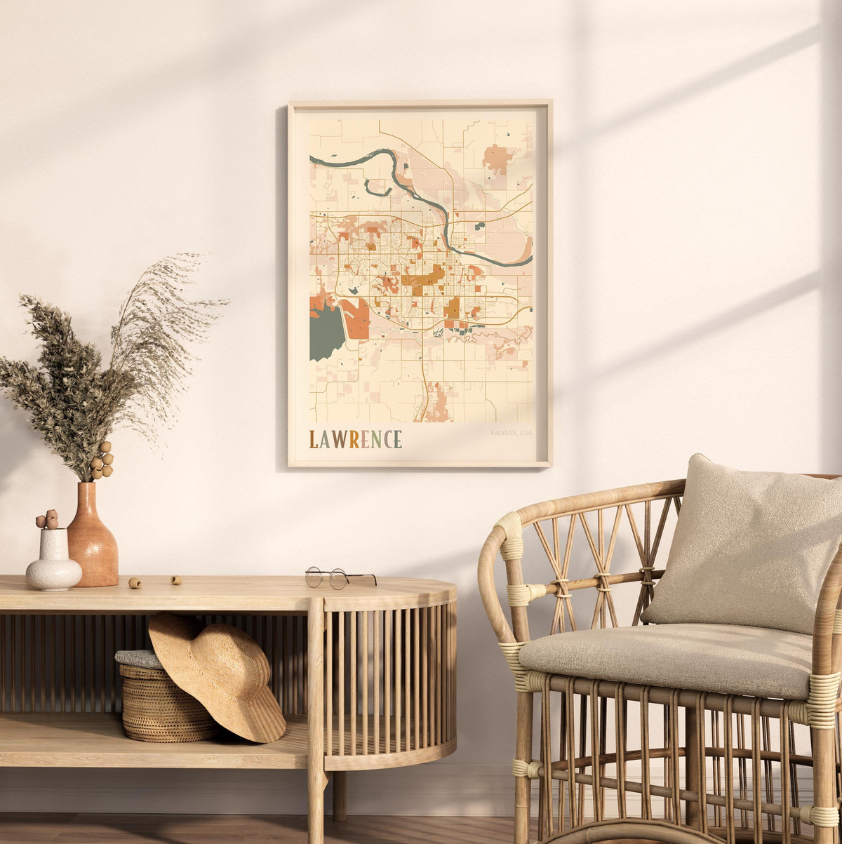 lawrence, kansas map poster - image 3