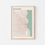 milwaukee, wisconsin map poster - image 1