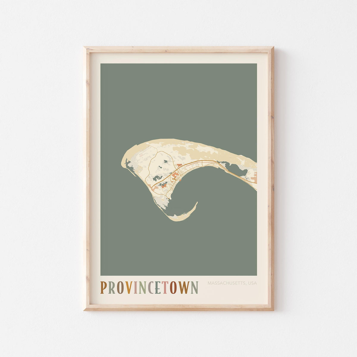 provincetown, massachusetts map poster - image 1