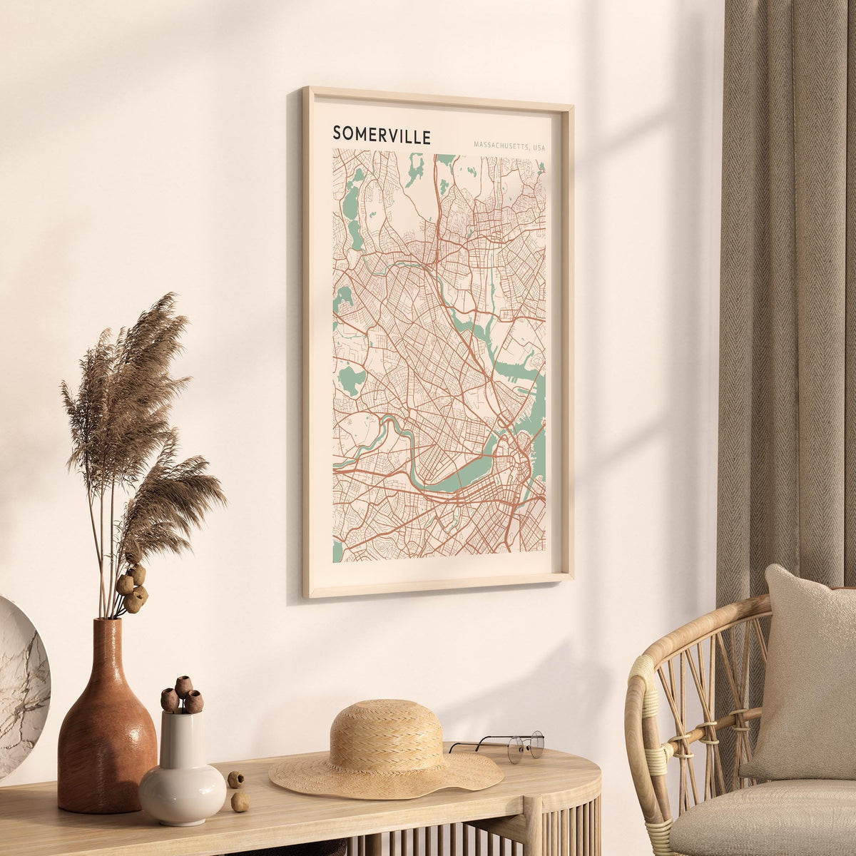 somerville, massachusetts map poster - image 2