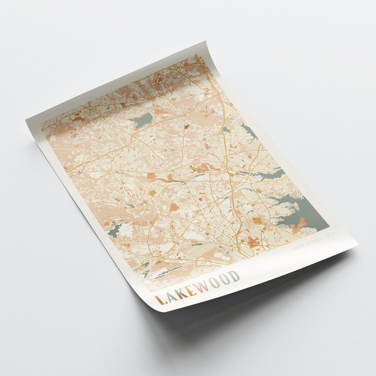lakewood, new jersey map poster - image 4