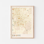 elk grove, california map poster - image 1