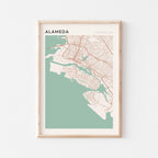 alameda, california map poster - image 1