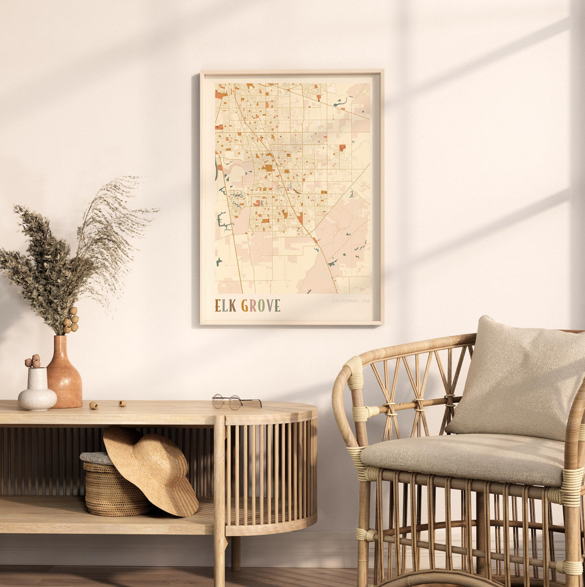elk grove, california map poster - image 3