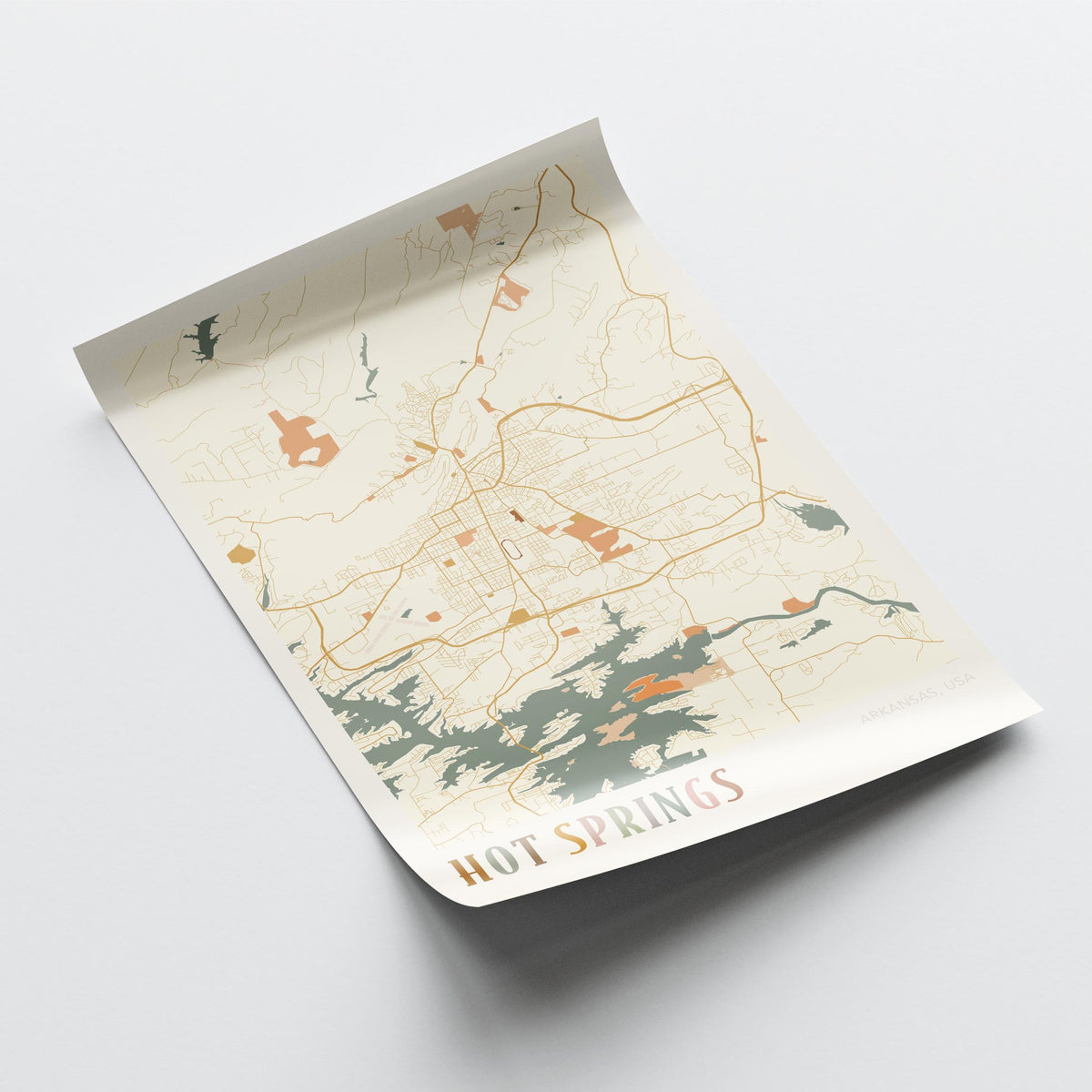 hot springs, arkansas map poster - image 4