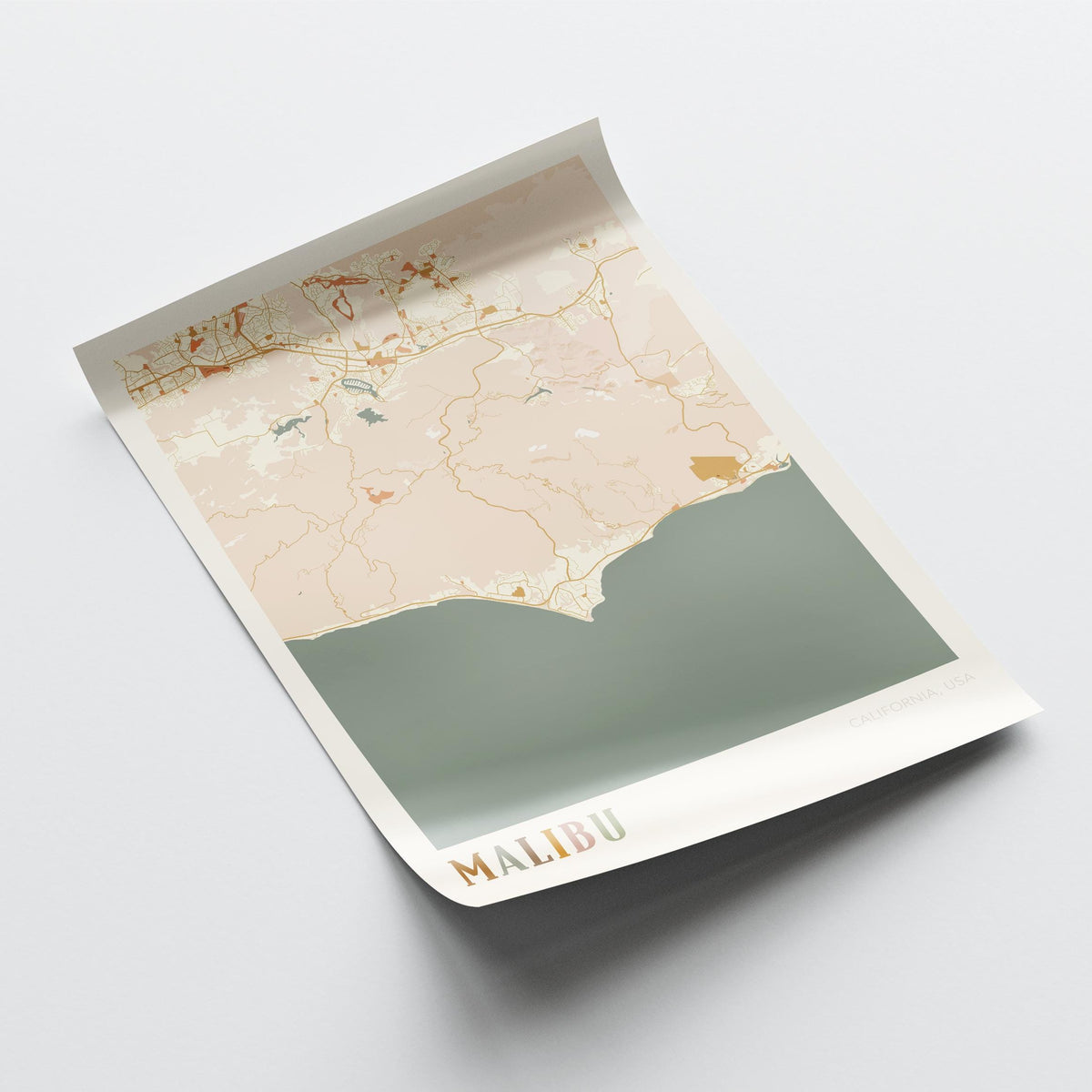 malibu, california map poster - image 4