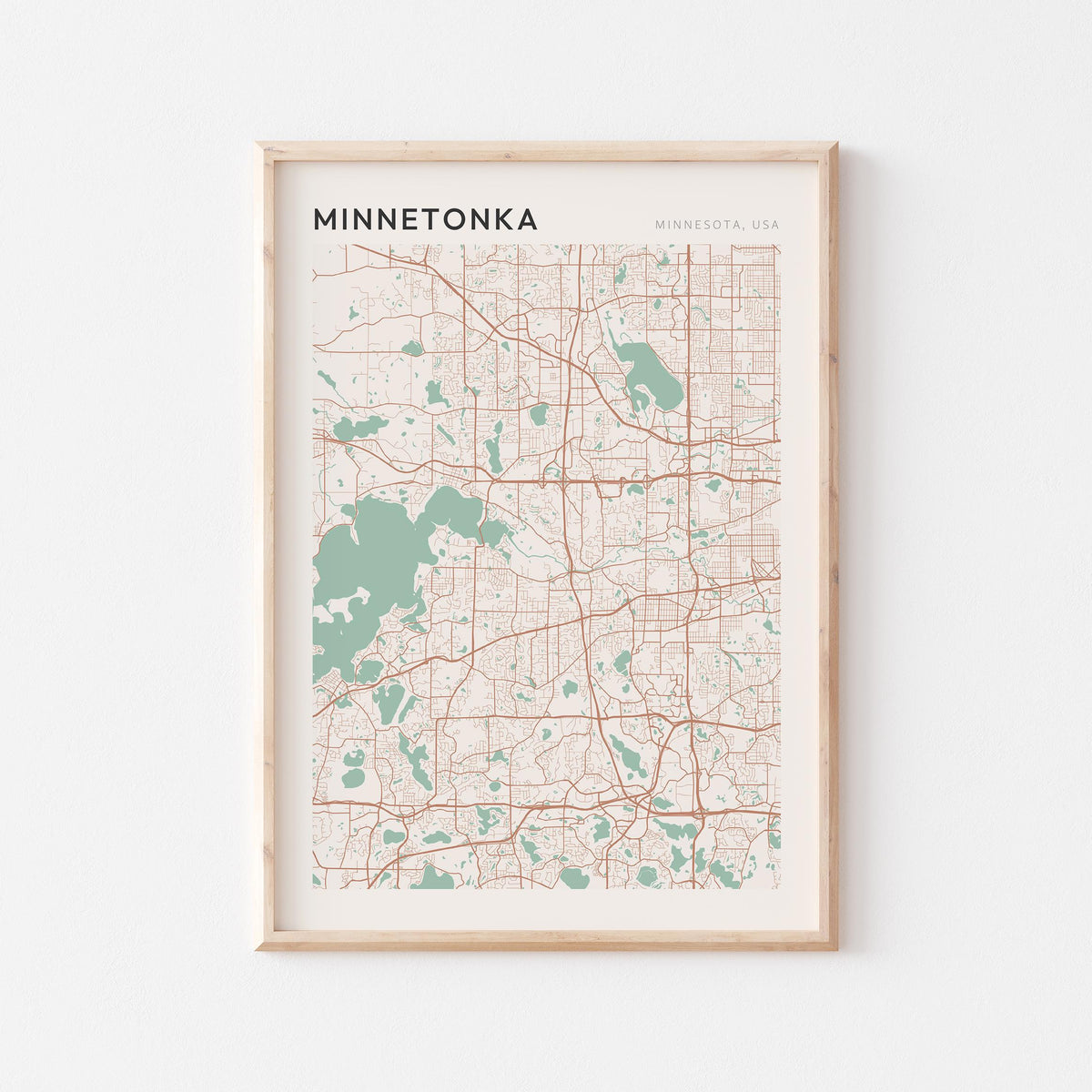 minnetonka, minnesota map poster - image 1
