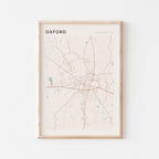 oxford, mississippi map poster - image 1