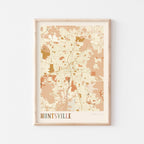 huntsville, alabama map poster - image 1