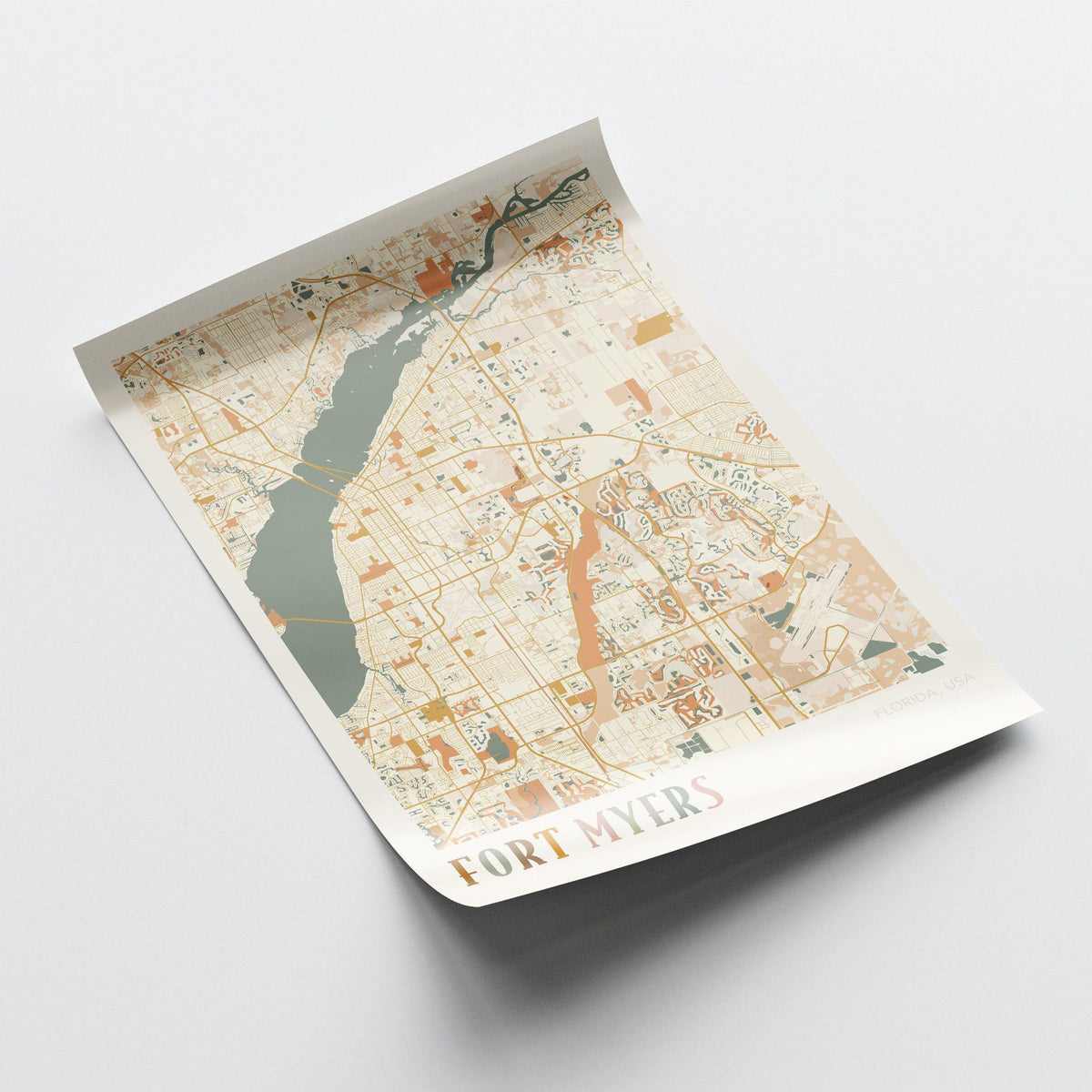 fort myers, florida map poster - image 4