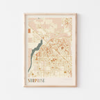surprise arizona map poster - image 1