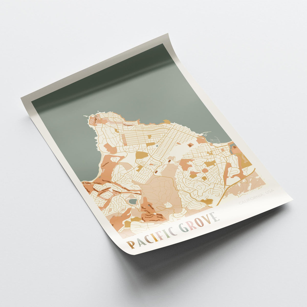 pacific grove, california map poster - image 4