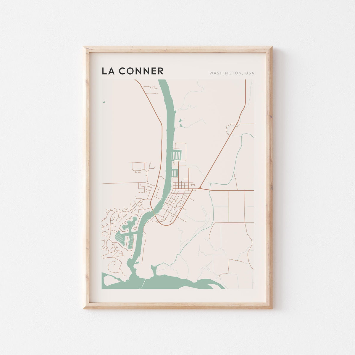la conner, washington map poster - image 1