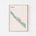 juneau, alaska map poster - image 1