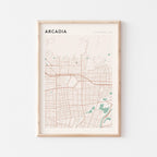 arcadia, california map poster - image 1