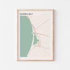 morro bay, california map poster - image 1