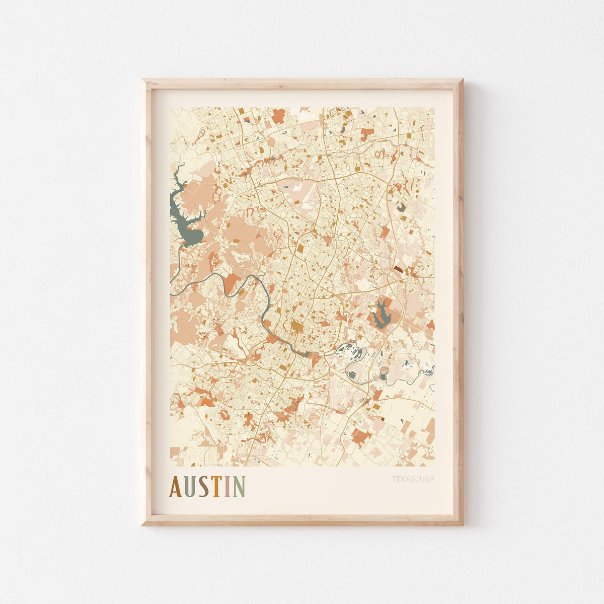 austin, texas map poster - image 1