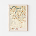 chesapeake, virginia map poster - image 1