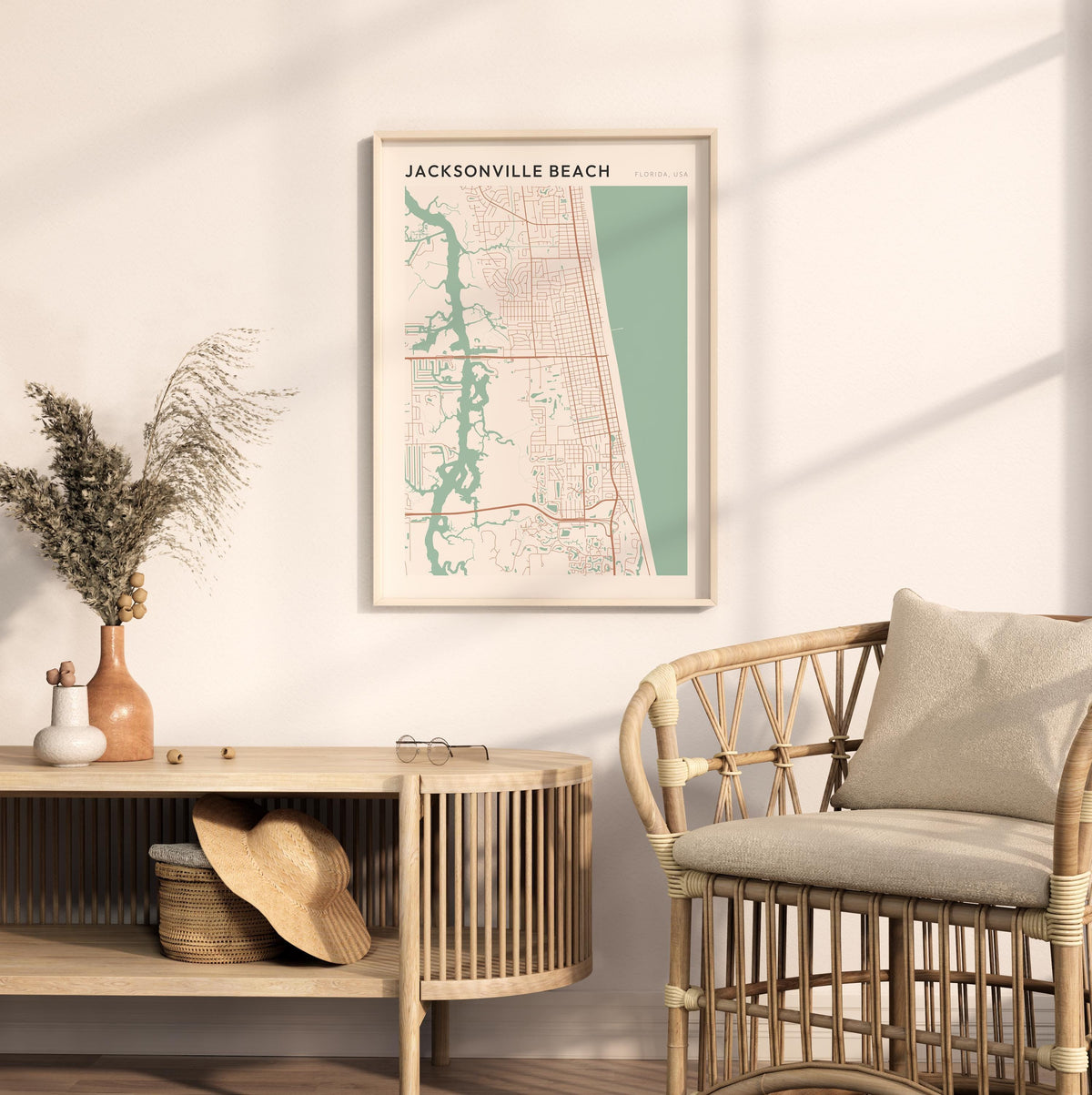 jacksonville beach, florida map poster - image 3