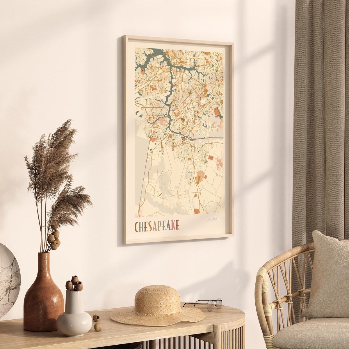 chesapeake, virginia map poster - image 2