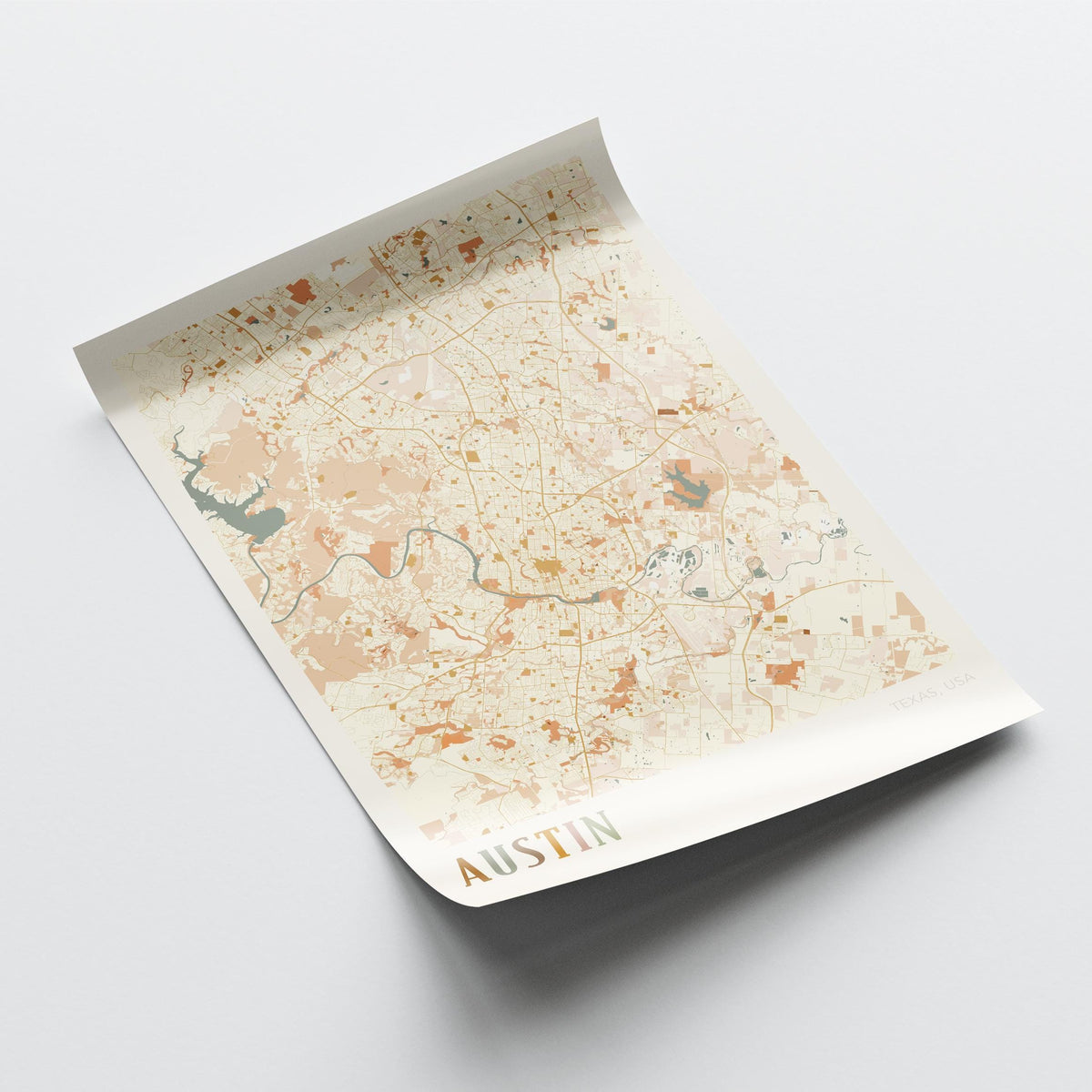 austin, texas map poster - image 4